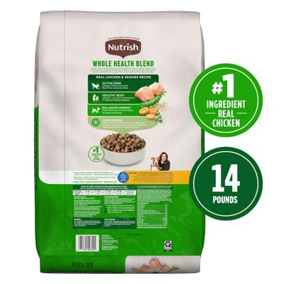 Show full view: Rachael Ray Nutrish Real Chicken & Veggies Recipe Dry Dog Food, 14-lb bag + Rachael Ray Nutrish Hearty Recipes Variety Pack Wet Dog Food, 8-oz tub, case of 6 slide 4 of 10