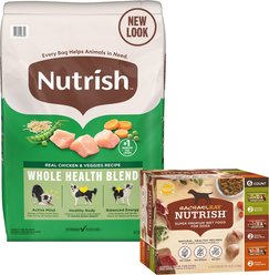 Rachael Ray Nutrish Real Chicken & Veggies Recipe Dry Dog Food + Variety Pack Wet Food