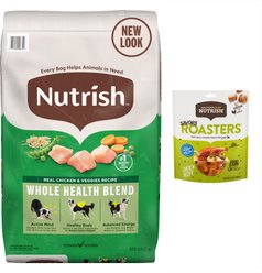 Rachael Ray Nutrish Real Chicken & Veggies Recipe Dry Food + Savory Roasters Roasted Chicken Dog Treats
