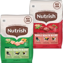 Rachael Ray Nutrish Real Chicken & Veggies Recipe + Real Beef, Pea, & Brown Rice Recipe Dry Dog Food