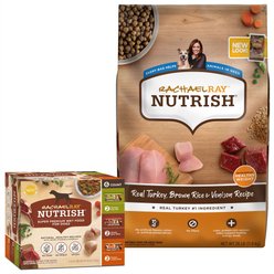 Rachael Ray Nutrish Real Turkey, Brown Rice & Venison Recipe Dry Food + Variety Pack Wet Dog Food