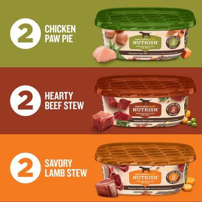 Show full view: Rachael Ray Nutrish Savory Favorites Variety Pack Wet Dog Food, 8-oz tub, case of 6 slide 4 of 12