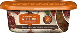 Rachael Ray Nutrish Savory Lamb Stew Wet Dog Food, 8-oz tray, bundle of 16 