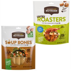 Rachael Ray Nutrish Savory Roasters Roasted Chicken + Soup Bones Chicken & Veggies Flavor Dog Treats