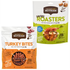 Rachael Ray Nutrish Savory Roasters Roasted Chicken + Turkey Bites Hickory Smoke Bacon Recipe Dog Treats slide 1 of 9