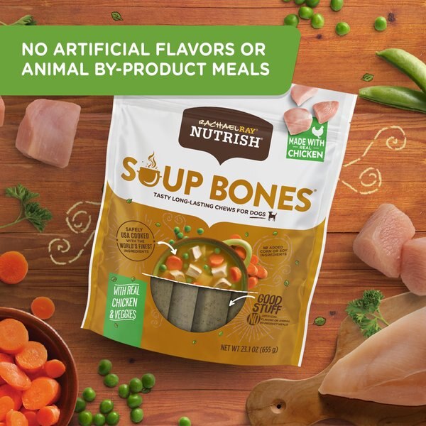 Nutrish Soup Bones Premium Chicken & Veggies Flavor Dog Chews