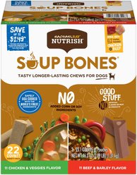 Rachael Ray Nutrish Soup Bones Long Lasting Chews Variety Pack Dog Treats, 22 Count