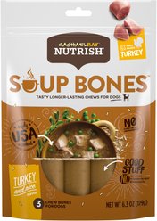 Rachael Ray Nutrish Turkey & Rice Flavor Soup Bones Dog Treats, 6.3-oz bag