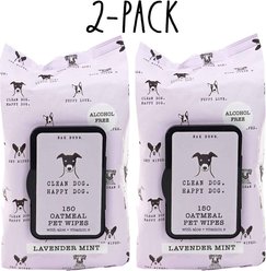 Rae Dunn Clean Dog. Happy Dog. Dog Wipes, 150 count, 2 pack