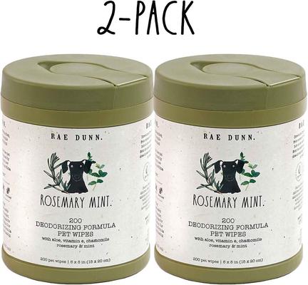 Show full view: Rae Dunn Deodorizing Formula Cannister Dog Wipes, 200 count, 2 pack slide 1 of 8