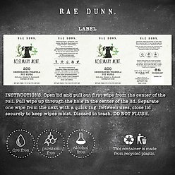 Rae Dunn Deodorizing Formula Cannister Dog Wipes, 200 count, 2 pack slide 2 of 8