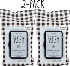 Rae Dunn FRESH. Deodorizing Dog Wipes, 150 count, 2 pack slide 1 of 7