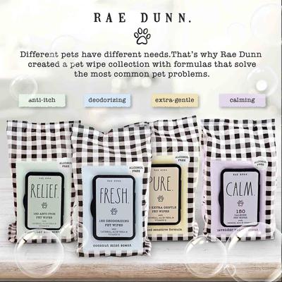 Show full view: Rae Dunn FRESH. Deodorizing Dog Wipes, 150 count, 2 pack slide 6 of 7