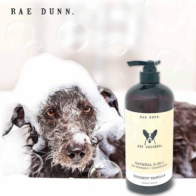 Show full view: Rae Dunn Get Groomed. Oatmeal 2-in-1 Dog Shampoo & Conditioner, 1000-mL bottle, 2 count slide 5 of 7