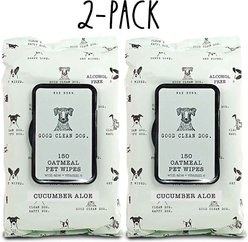 Rae Dunn Good Clean Dog. Dog Wipes, 150 count, 2 pack