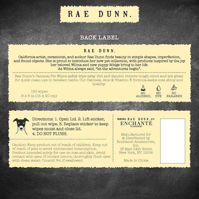 Show full view: Rae Dunn PURE. Unscented Dog Wipes, 150 count, 2 pack slide 2 of 6