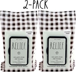 Rae Dunn RELIEF. Anti-Itch Dog Wipes, 150 count, 2 pack
