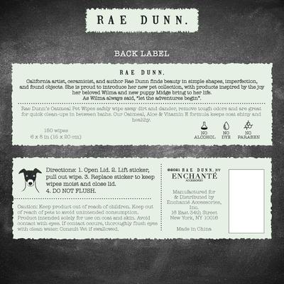 Show full view: Rae Dunn RELIEF. Anti-Itch Dog Wipes, 150 count, 2 pack slide 3 of 8