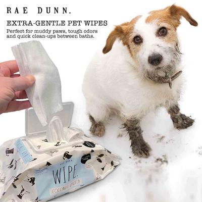Show full view: Rae Dunn WIPE. Aloe & Vitamin E Lavender Mint Scent Dog Wipes, 150 count, 2 pack slide 6 of 8