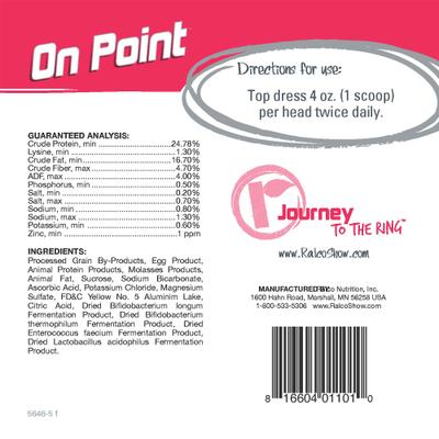 Show full view: Ralco Show On Point Livestock Supplement, 5-lb pail slide 3 of 3