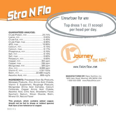 Show full view: Ralco Show Stro N Flo Farm Animal Supplement, 5-lb bucket slide 2 of 2