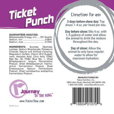 Show full view: Ralco Show Ticket Punch Cattle Supplement, 5-lb pail slide 3 of 3