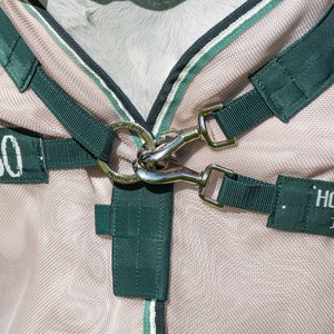 Rambo Flybuster Vamoose No Fly Zone Horse Fly Sheet, Oatmeal/Sage, 75-in