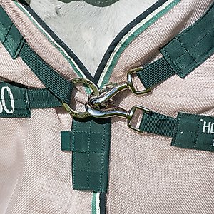 Rambo Flybuster Vamoose No Fly Zone Horse Fly Sheet, Oatmeal/Sage, 81-in