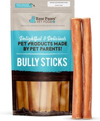 Raw Paws 12-inch Jumbo Bully Sticks Dog Chew Treats, 5 count