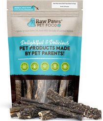 Raw Paws 6-inch Beef Green Tripe Sticks Dehydrated Dog Treats, 10 count