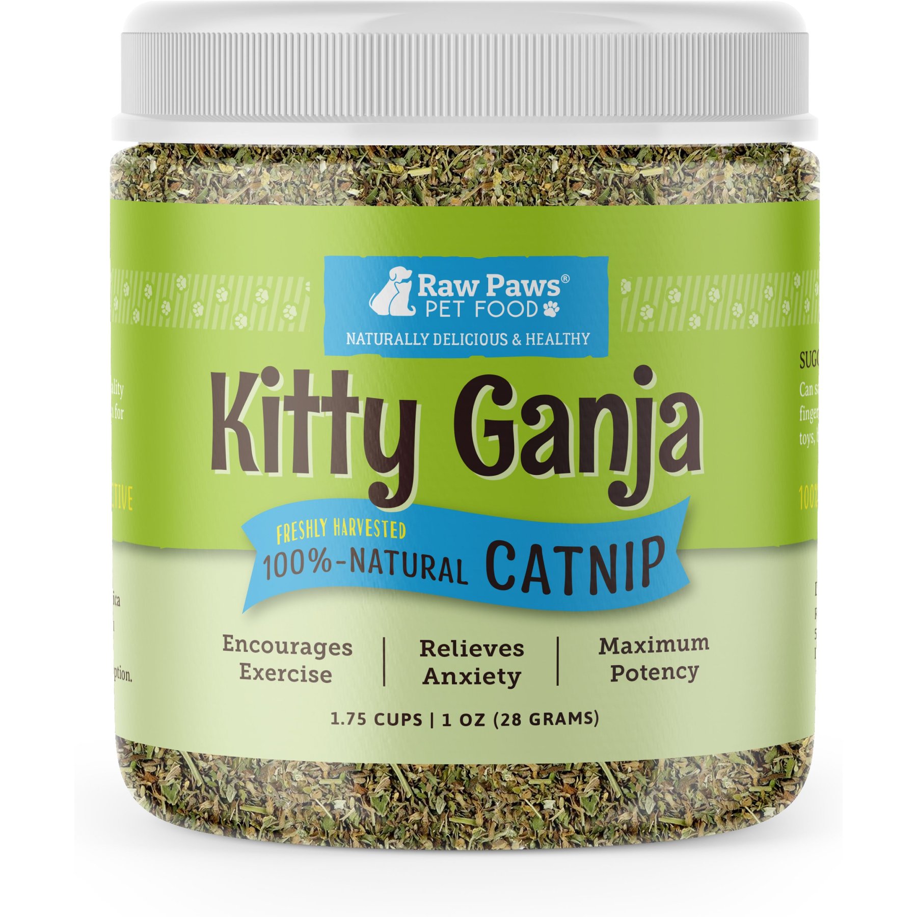 Raw Paws Dried Catnip for Cats, 1-oz jar