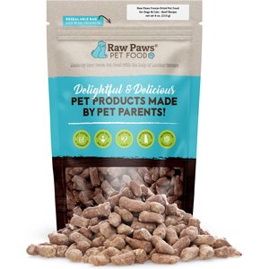 Raw Paws Beef Freeze-Dried Raw Dog & Cat Treats, 4-oz bag