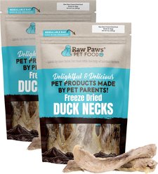 Raw Paws Duck Neck Freeze-Dried Dog Treats, 10-oz bundle