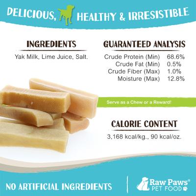 Show full view: Raw Paws Himalayan Yak Dog Chews, Small, 10 count slide 5 of 9