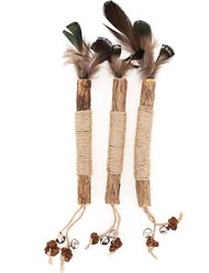 Raw Paws Matatabi Silvervine Chew Stick with Feather, Gall Fruit, & Bell Cat Toy, 3 count slide 2 of 6