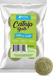 Raw Paws Natural Catnip Interactive Cat Ball Toy, 6 count