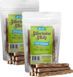 Raw Paws Natural Silvervine Sticks for Cats, 60 count bundle