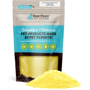 Raw Paws Organic Pumpkin Powder Grain-Free Daily Supplement for Dogs & Cats, 8-oz bag