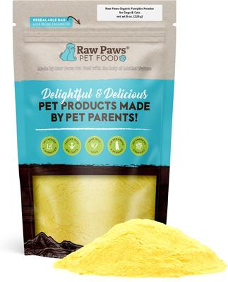 Show full view: Raw Paws Organic Pumpkin Powder Grain-Free Daily Supplement for Dogs & Cats, 8-oz bag slide 1 of 8