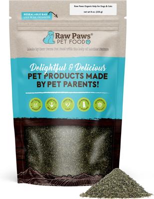Show full view: Raw Paws Organic Sea Kelp Powder Supplement Food Topper for Dogs & Cats, 8-oz bag slide 1 of 8