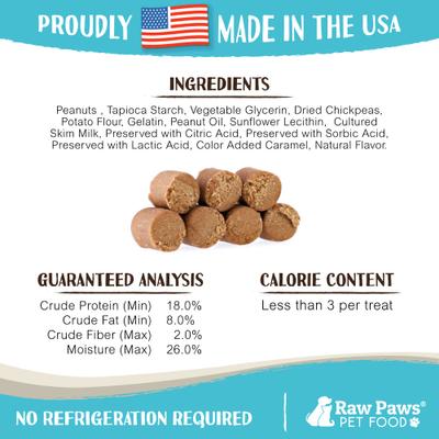 Show full view: Raw Paws Peanut Butter Chicken-Free Adult Soft & Chewy Training Dog Treats, 6-oz bag slide 5 of 7