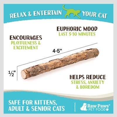 Show full view: Raw Paws Silvervine Sticks Cat Chew Toy, 30 count slide 4 of 8