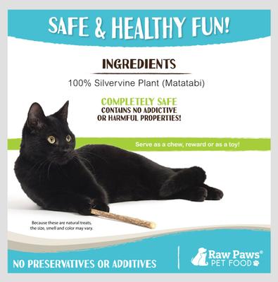 Show full view: Raw Paws Silvervine Sticks Cat Chew Toy, 30 count slide 5 of 8