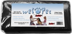 Raypet Wet Pet Dog & Cat Towel, 5 count, Black