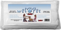 Raypet Wet Pet Dog & Cat Towel, 5 count, White