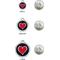 Show in main carousel: Red Dingo 2 Toned Heart Stainless Steel Personalized Dog & Cat ID Tag, Black & Red, Medium slide 7 of 8