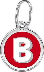 Red Dingo Alphabet Stainless Steel Personalized Dog & Cat ID Tag, Letter B, Small