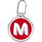 Show in main carousel: Red Dingo Alphabet Stainless Steel Personalized Dog & Cat ID Tag, Letter M, Small slide 1 of 7