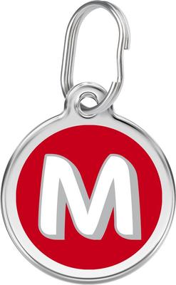 Show full view: Red Dingo Alphabet Stainless Steel Personalized Dog & Cat ID Tag, Letter M, Small slide 1 of 7