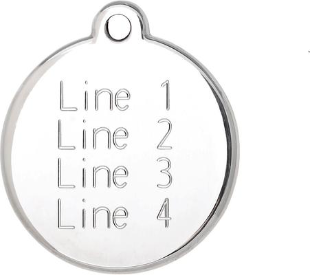 Show full view: Red Dingo Anchor Stainless Steel Personalized Dog & Cat ID Tag, Blue, Medium slide 3 of 8